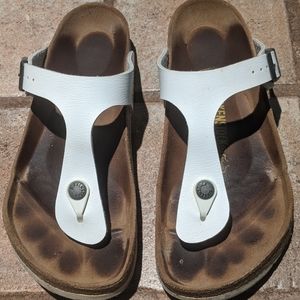 Birkenstock Gizeh white women's sandals - sz 38
